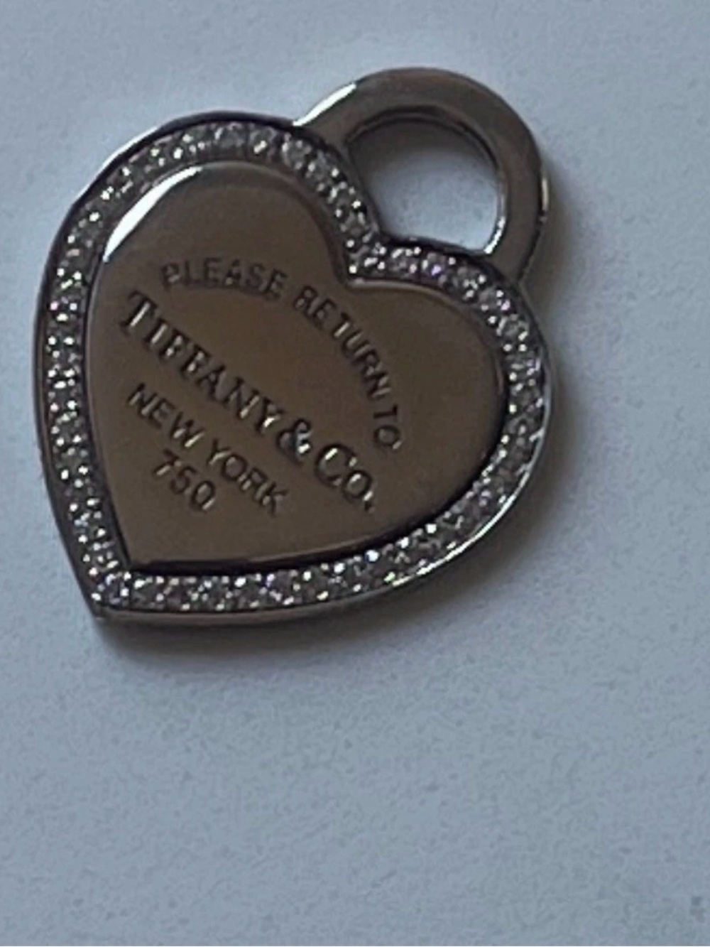 Tiffany & Co. 18K White Gold & Diamonds, Return To Tiffany Pendant (Retired)